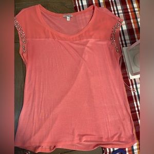 Large express top -peach/pink